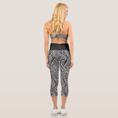 Leggings Capri Zèbre Abstrait B & N (Verso)
