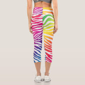 Leggings Capri Zèbre arc-en-ciel (Verso)