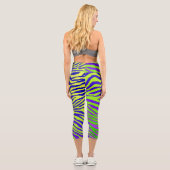 Leggings Capri Zèbre vert (Verso)
