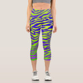 Leggings Capri Zèbre vert (Recto)