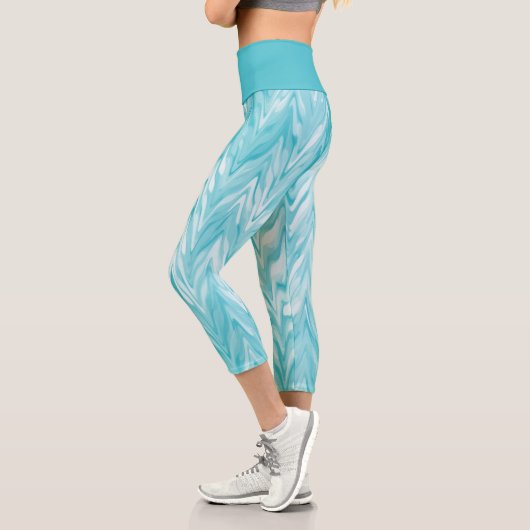 Leggings Capri Zigzag bleu (Gauche)