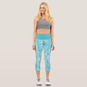 Leggings Capri Zigzag bleu (Recto)