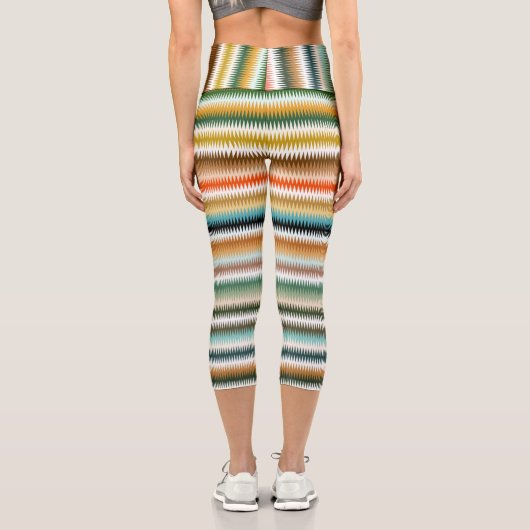 Leggings Capri Zigzag Multicolor Motif  (Verso)