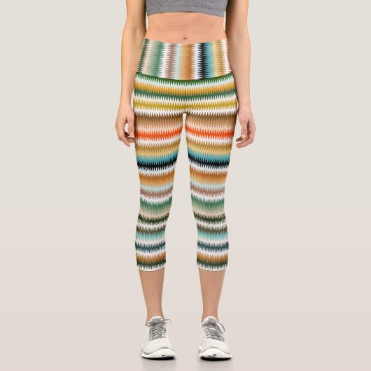 Leggings Capri Zigzag Multicolor Motif (Recto)