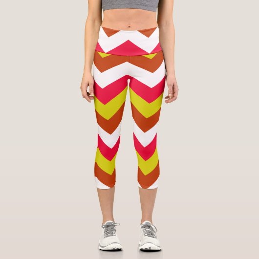 LEGGINGS CAPRI ZIGZAG PATTERN. (Recto)