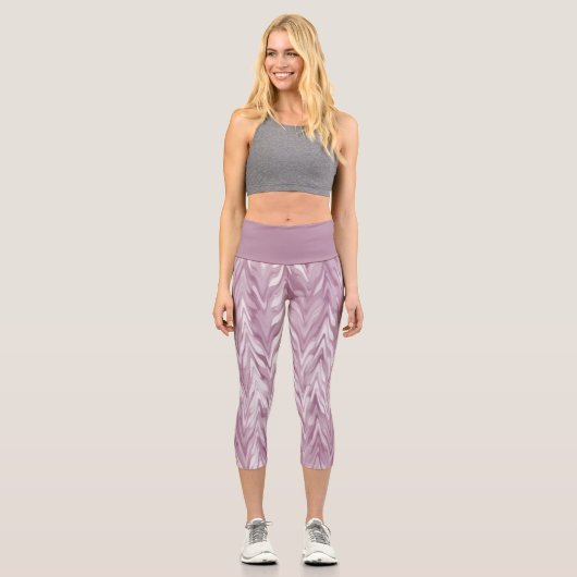 Leggings Capri Zigzag rose (Recto)