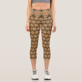 Leggings Capri Zones Brown Et Oranges, (Recto)