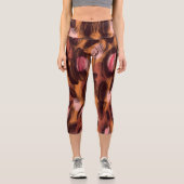 Leggings Capri Zones léopard Motif animal africain (Recto)