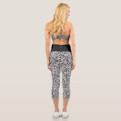 Leggings Capri Zones sauvages et fleurs d'orchidées (Verso)