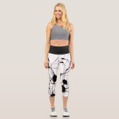 Leggings Capris de plaque d'encre noire (Recto)