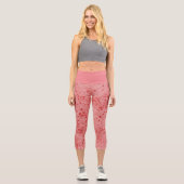 Leggings Capris rouge et rose (Recto)