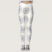 Leggings captivants or, violet et bleu (Devant)