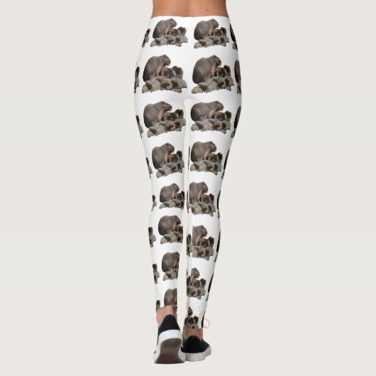 Leggings Capybaras De Mère Et De Bébé, (Dos)