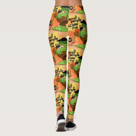 Leggings Caractère Frankenstein de 'Normal People Scare Me' (Dos)