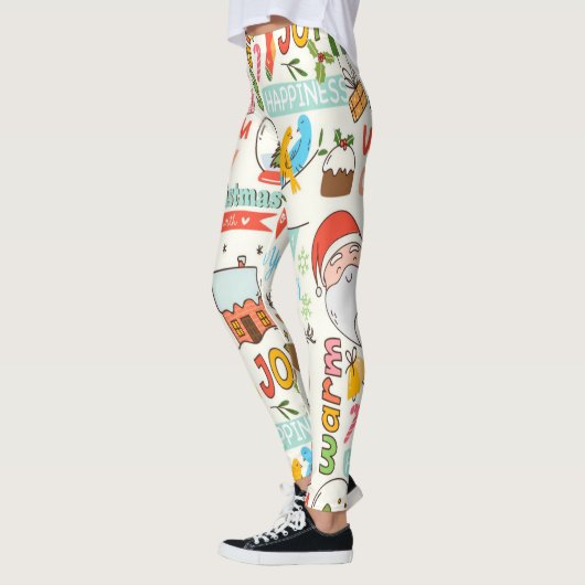 Leggings Caractères de dessin animé de Noël (Gauche)