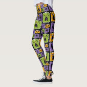 Leggings Caractères d'Halloween mignonnes Vampires & sorciè (Gauche)