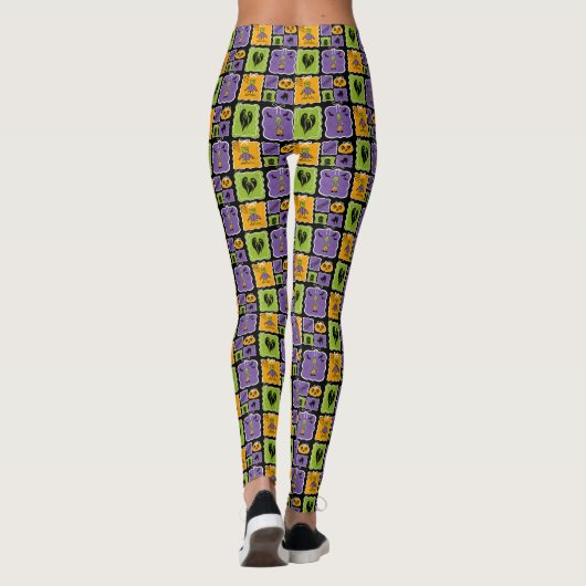 Leggings Caractères Halloween mignons Petits Zombies (Dos)