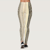 Leggings Caramel Brown Avec Bande Noire Et Blanche (Dos)