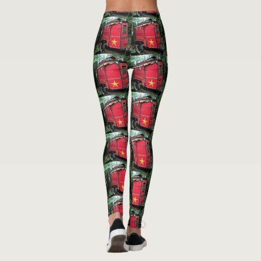 Leggings Caravane minuscule gitane rouge customisée (Dos)