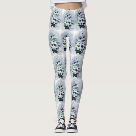Leggings Cardigan Welsh Corgi Noël (Devant)
