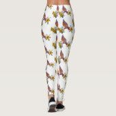 Leggings Cardinal Et Fleurs Élégants - (Dos)