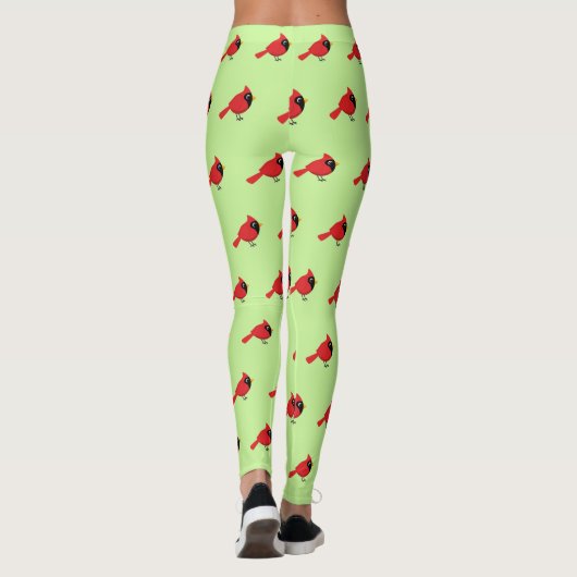 Leggings Cardinal Rouge Cardinal Cardinal aux Fleurs (Dos)