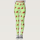Leggings Cardinal Rouge Cardinal Cardinal aux Fleurs (Devant)