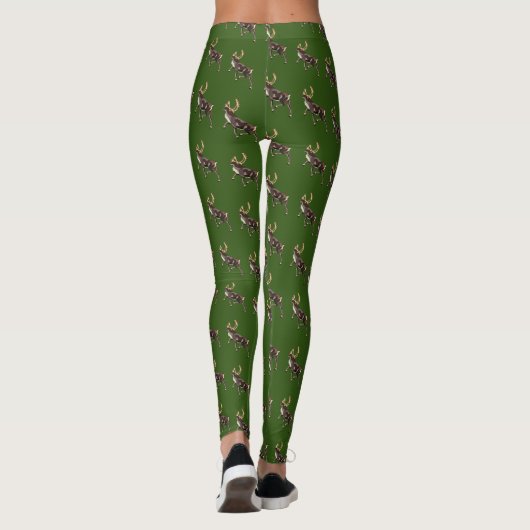 Leggings Caribou/Reindeer d'art populaire (Dos)