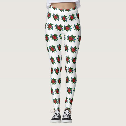Leggings Caricature à fleurs d'Hibiscus - W (Devant)