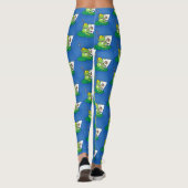 Leggings Caricature amusante de grenouille verte (Dos)