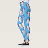 Leggings Caricature axolotl rose adorable (Gauche)