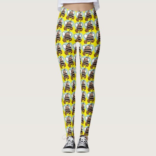 Leggings Caricature d'abeille (Devant)