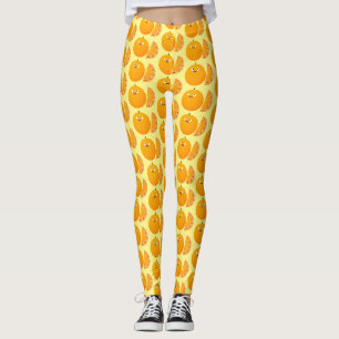 Leggings Caricature d'agrumes d'orange