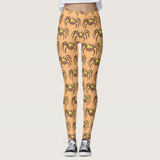 Leggings Caricature d'araignée mignonne et adorable (Devant)