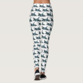Leggings Caricature d'avion de chasse militaire (Dos)