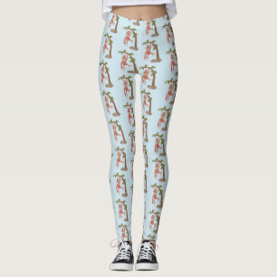 Leggings Caricature de bébé orangoutan joyeux