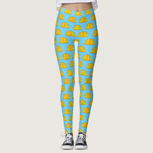 Leggings Caricature de Casquette dur jaune