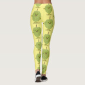 Leggings Caricature de chérimoya à la crème anglaise (Dos)