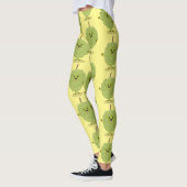 Leggings Caricature de chérimoya à la crème anglaise (Gauche)