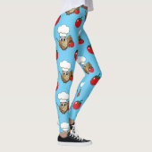 Leggings Caricature de Chouette à Cuisine mignonne (Droite)