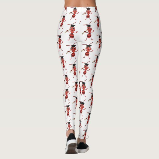 Leggings Caricature de fourmi rouge joyeux (Dos)