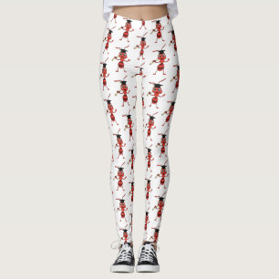Leggings Caricature de fourmi rouge joyeux