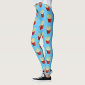 Leggings Caricature de frites Cute kawaii fast food (Gauche)