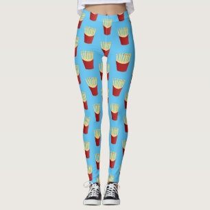 Leggings Caricature de frites Cute kawaii fast food