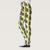 Leggings Caricature de gros gorilles joyeux (Gauche)