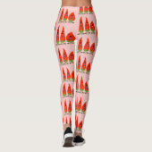 Leggings Caricature de piments chantants mignons (Dos)