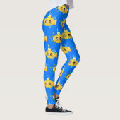 Leggings Caricature de poisson sous-marin jaune mignon (Droite)