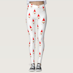 Leggings caricature de santa claus joyeux noël