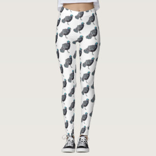 Leggings Caricature d'oiseau de faisan paon de Bornéo