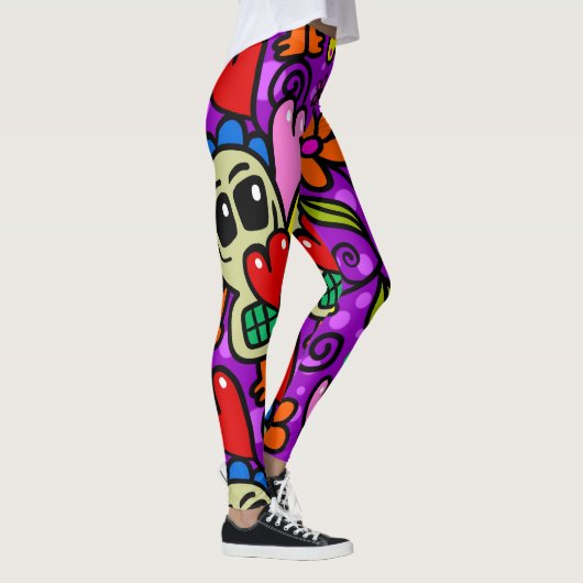 Leggings Caricature drôle visage de clown (Droite)